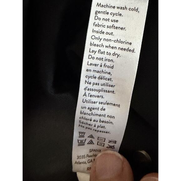 Spanx Pants Womens Small Black Faux Leather Leggings Coated Stretch Skinny Fit - Picture 8 of 13